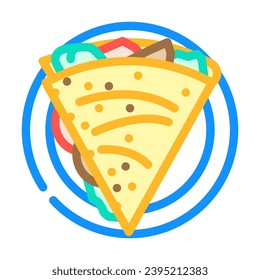 quesadillas mexican cuisine color icon vector. quesadillas mexican cuisine sign. isolated symbol illustration
