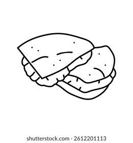 quesadillas mexican cuisine line icon vector. quesadillas mexican cuisine sign. isolated contour symbol black illustration