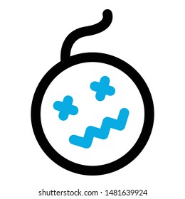Quest bomb icon. Outline quest bomb vector icon for web design isolated on white background