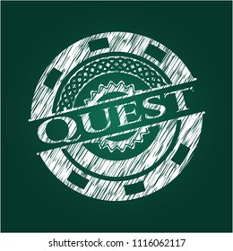 Quest with chalkboard texture