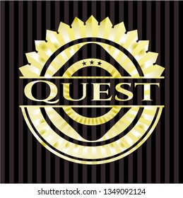 Quest gold shiny emblem