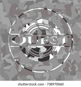 Quest grey camo emblem