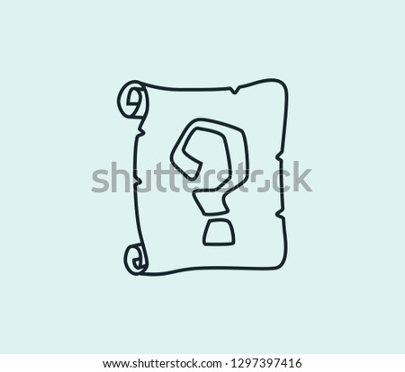 Quest icon line isolated on clean background. Quest icon concept drawing icon line in modern style. Vector illustration for your web mobile logo app UI design.
