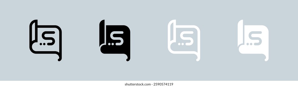 Quest icon set in black and white. Discovery signs vector illustration.