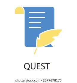 Quest  icon. vector.Editable stroke.linear style sign for use web design,logo.Symbol illustration.