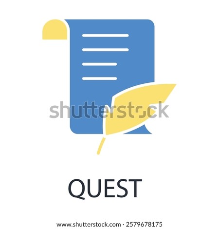 Quest  icon. vector.Editable stroke.linear style sign for use web design,logo.Symbol illustration.