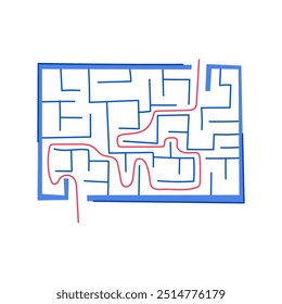 quest labyrinth game maze cartoon. riddle escape, trap twist, turn deadend quest labyrinth game maze sign. isolated symbol vector illustration