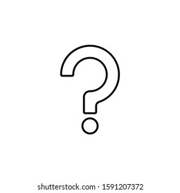 Quest mark mark on white paper.
