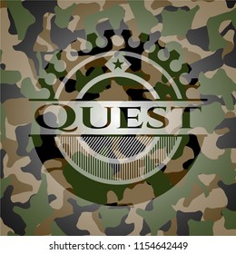 Quest on camouflage texture