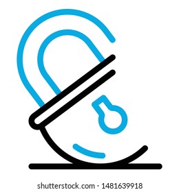 Quest padlock icon. Outline quest padlock vector icon for web design isolated on white background