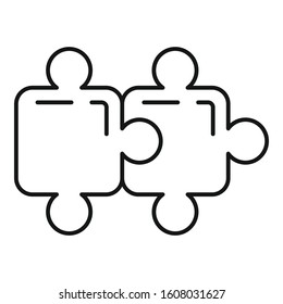 Quest puzzle icon. Outline quest puzzle vector icon for web design isolated on white background