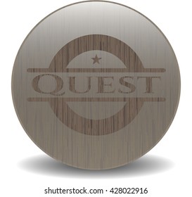 Quest retro wooden emblem