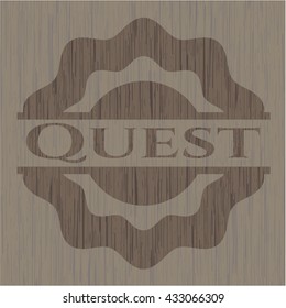Quest retro wooden emblem