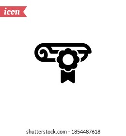 quest scroll icon. Vector illustration EPS 10.