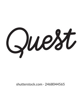 Quest kurze Phrase, Textschrift. Handgezeichnete Vektorgrafik.
