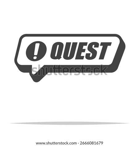 Quest speech bubble outline icon transparent vector isolated