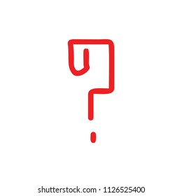 Questian Mark logo hand drawn design