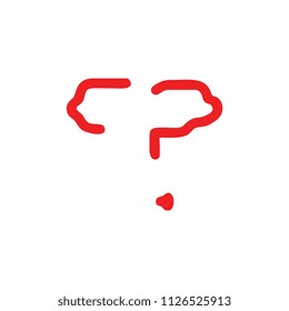 Questian Mark logo hand drawn design