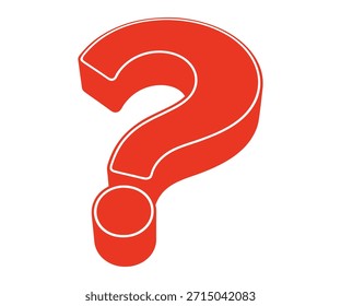 question, 3d, mark, symbol, faq, icon, question mark, sign, help, illustration, concept, answer, text, letter, why, information, solution, idea, alphabet, number, red, design, communication