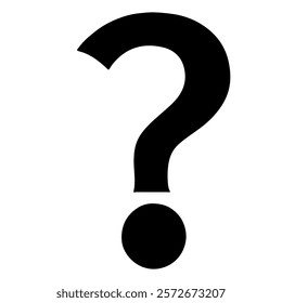 Question about silhouette vector icon sign symbol illustration design.
