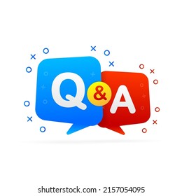 Question and Answer Bubble Chat icon. Vector illustration