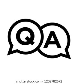 Question and Answer Bubble Speech Icon