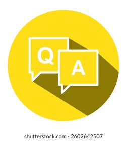 question answer chat bubble icon vector . 
