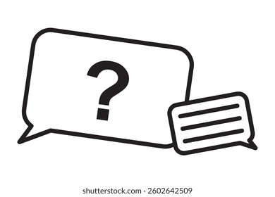 question answer chat bubble icon vector . 