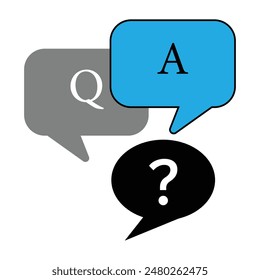 Question and Answer concept. Q and A symbols. Illustration for frequently asked questions on websites, social networks, and business issues. Recommendation.