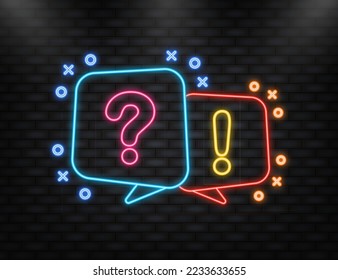Question and answer flat design icon. Vector illustration