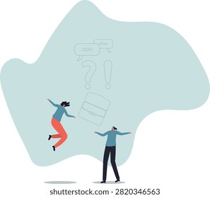 Question and answer, human life and situation.vector illustration.