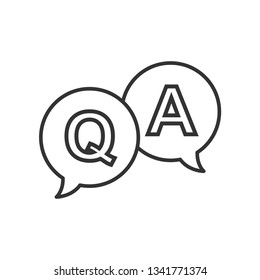 Question And Answer Icon. Communication Illustration. Applied as Simple Sign, Trendy Symbol for Design Elements, Websites, Presentation and Application -  Vector