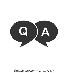 Question And Answer Icon. Communication Illustration As A Simple Vector Sign & Trendy Symbol for Design and Websites, Presentation or Mobile Application. 