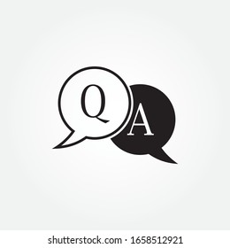 Question and Answer Icon design. vector illustration