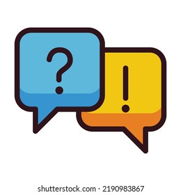 question and answer icon illustration design