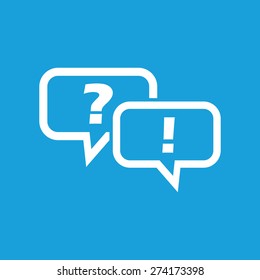 Question Or Answer Icon. Illustration Of Question And Answer Vector Icon Isolated On Blue Background For Web And Digital