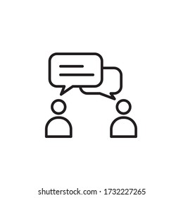 ilustración vectorial de diseño de contorno de icono de pregunta y respuesta. aislado en fondo blanco