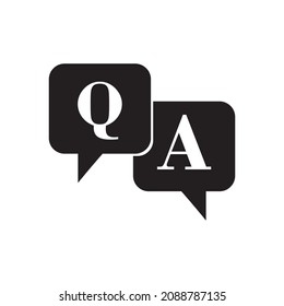 Question answer icon. Q and A sign symbol