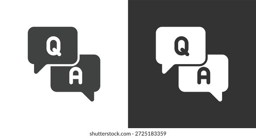 Frage-Antwort-Symbol. Symbol für durchgezogene Glyphenserie