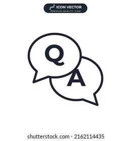 question and answer icon symbol template for graphic and web design collection logo vector illustration
