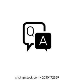 Frage- und Antwortsymbol, Vektorgrafik-Design.