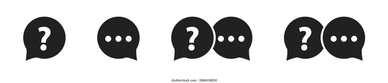 Question answer icon. Vector illustration. EPS 10.