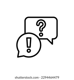 Question and Answer icon in vector. Illustration