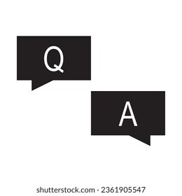 question and answer icon vector template illustration logo design