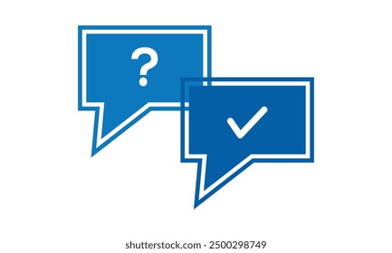 question and answer icons illustration. question and answer vector. question and answer simple plant vector