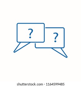 Question and answer line icon