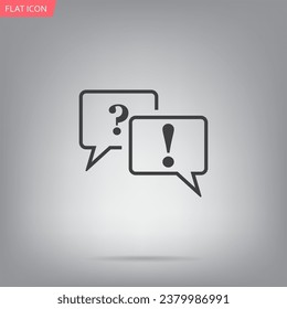 question and answer marks with speech bubbles