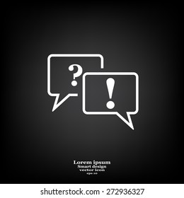 question and answer marks with speech bubbles