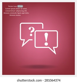 question and answer marks with speech bubbles