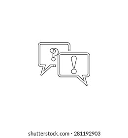 question and answer marks with speech bubbles